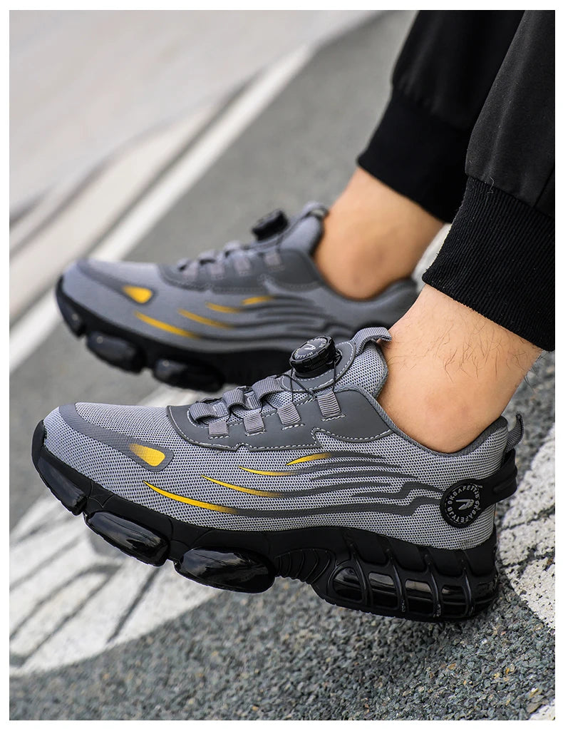 Men’s Rotating Button Safety Shoes – Anti-Smash & Anti-Puncture